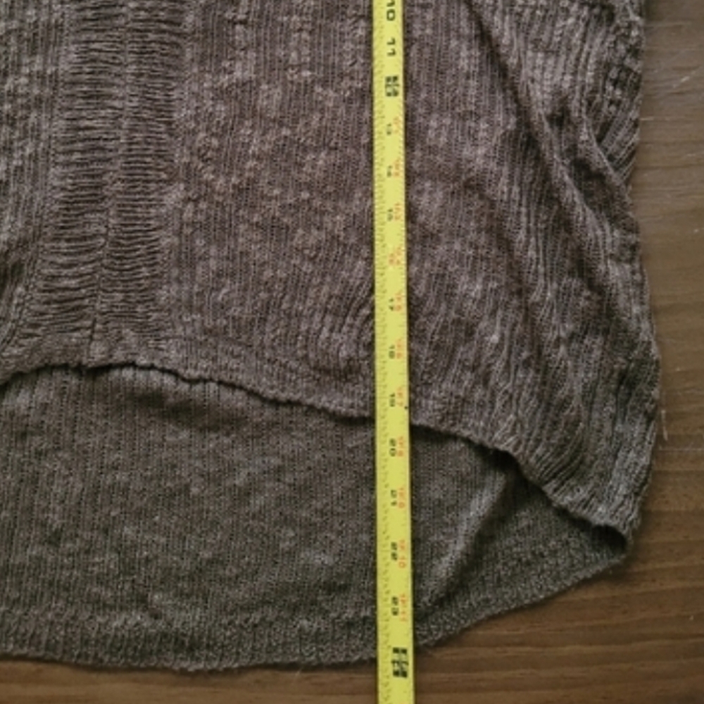Rag Poets Backless Brown Slouchy High Low Sweater Size Medium Vintage - Picture 5 of 9
